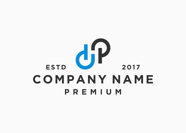 letter dhp logo design vector illustration template