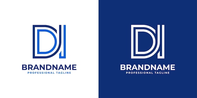 Letter DI Line Monogram Logo suitable for any business with DI or ID initials