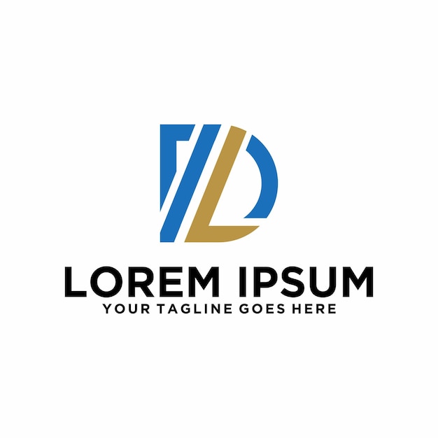 Letter DL-lagen logo-ontwerp
