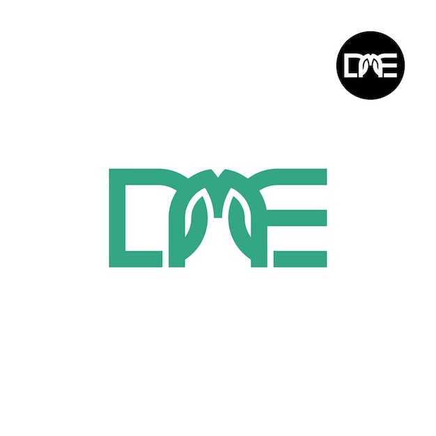 文字 DME モノグラム ロゴ デザイン