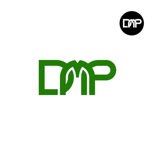 Vettore lettera dmp monogramma logo design