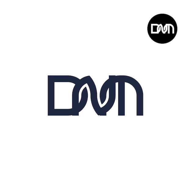 Vettore lettera dnm monogramma logo design