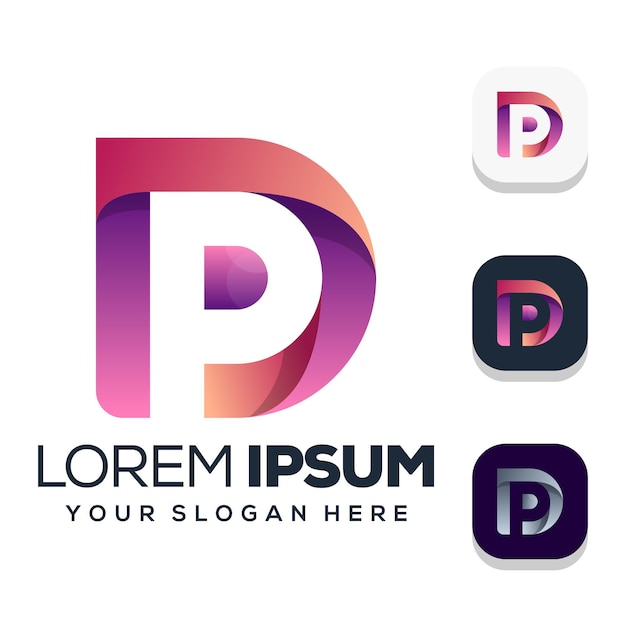 Letter dp logo design