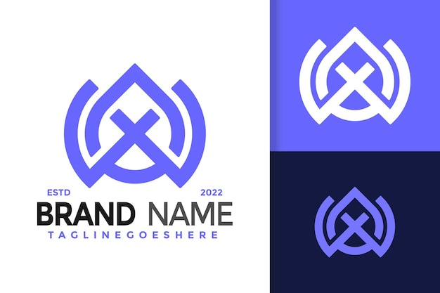 A letter drop logo design brand identity logos vector