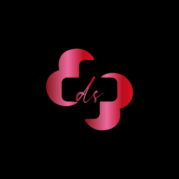 Letter DS Monogram design medical vector template