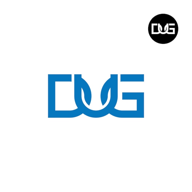 Вектор Дизайн логотипа с монограммой буквы dug