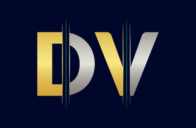 Letter DV kleurrijk logo in de cirkel Vector Logo Illustratie