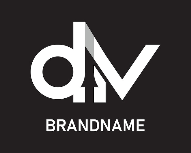 Letter dv logo design template