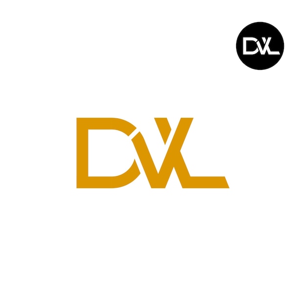 편지 DVL 모노그램 로고 디자인