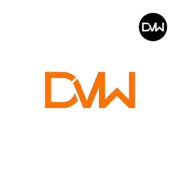 Vector letter dvw monogram logo design