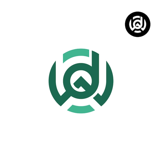 Буква DW WD Circle Bold дизайн логотипа