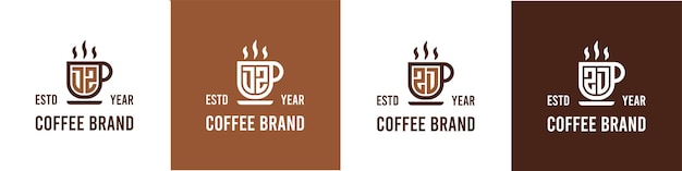 Letter DZ and ZD Coffee Logo suitable for any business related to Coffee Tea or Other with DZ or ZD initials