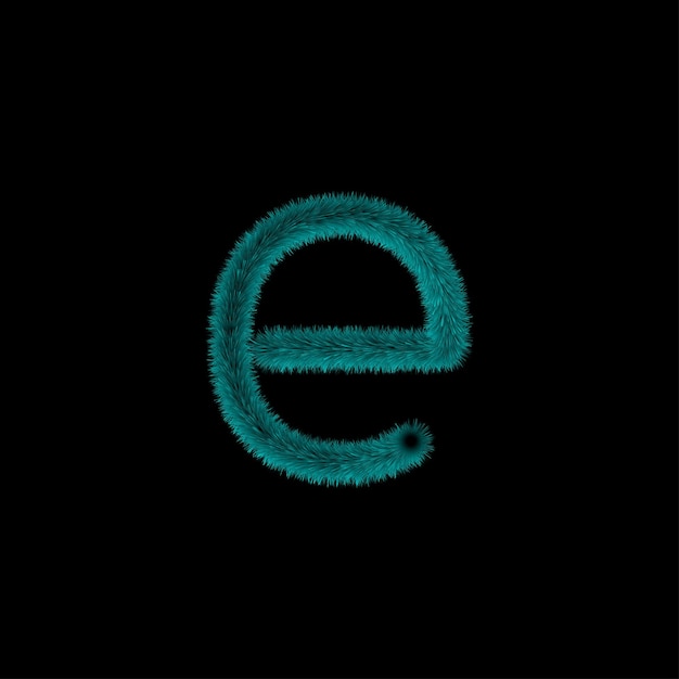 Letter e 3d logo design template