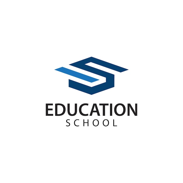 ベクトル 文字 e と s、教育ロゴのデザイン要素。