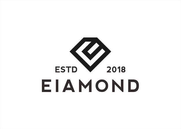 letter e diamant logo ontwerp vectorillustratie