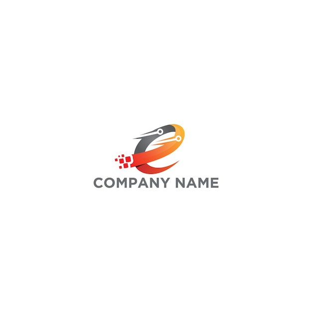 Логотип e digital technology logo design