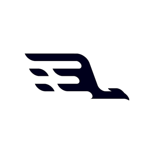 Letter E Eagle Logo