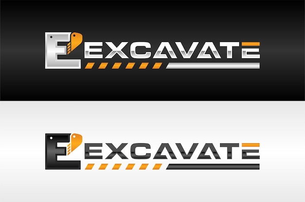 логотип экскаватора буква Е