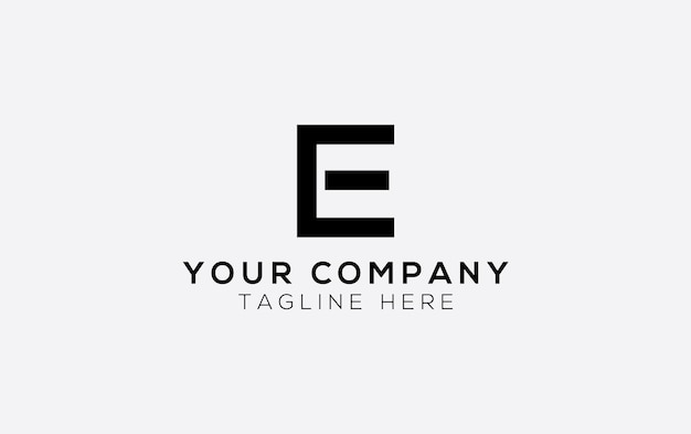회사 로고의 E 플래트 글자