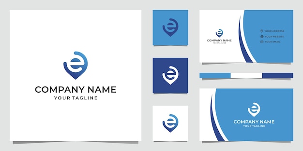 Letter E GPS Logo Design 2