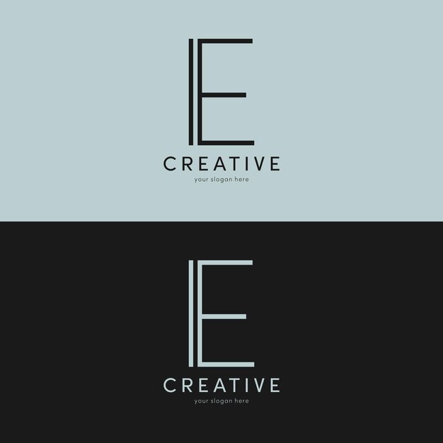 Letter e in luxe monoline-ontwerp