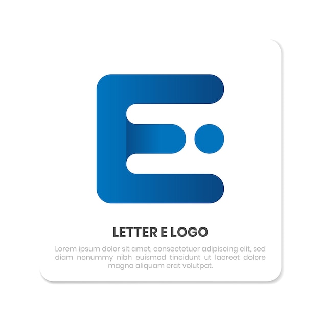 letter E logo design for company initials