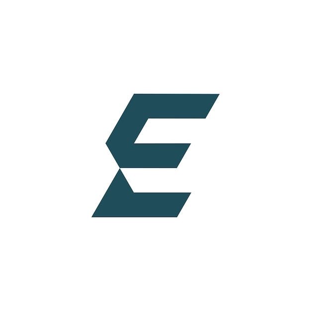 Letter E logo design element with modern concept style