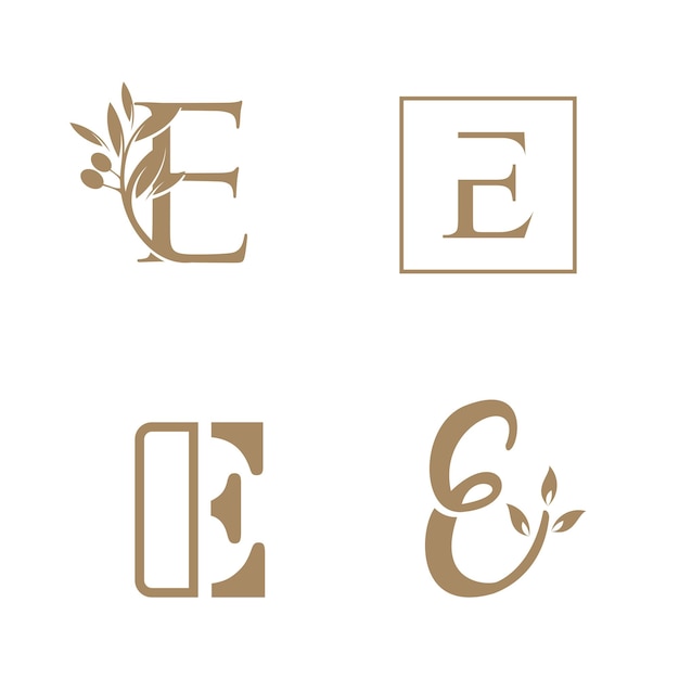 Vector letter e logo design element with modern concept style