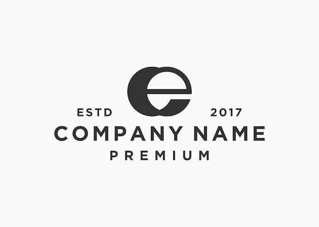 Vector letter e logo design vector illustration template