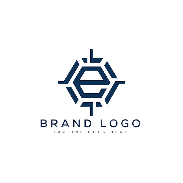 letter E logo design vector template design for brand