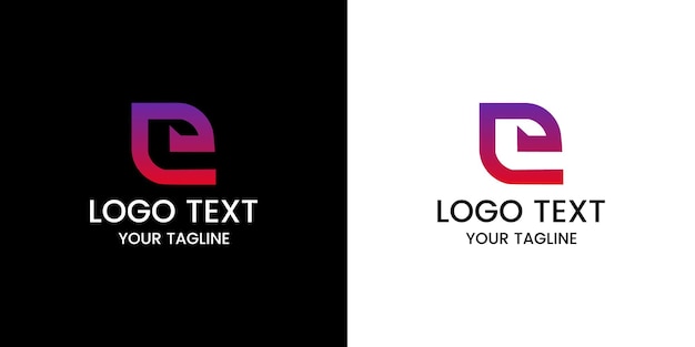 Vettore lettera e logo design