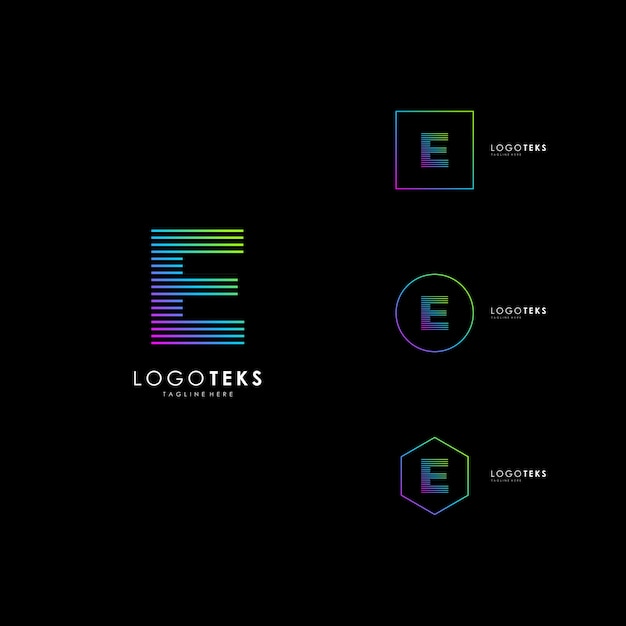 Vector letter e logo icon design template elements