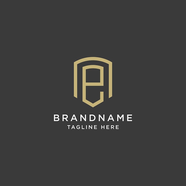 Letter E Logo Icon Design Template Gold Modern Luxury Vector