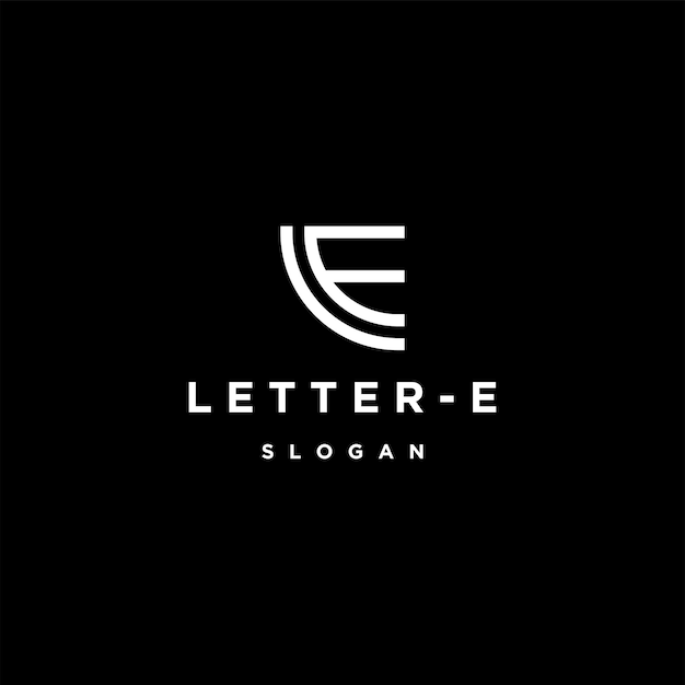 Letter e logo icon design template