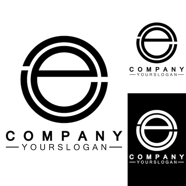Vector letter e logo icon design template