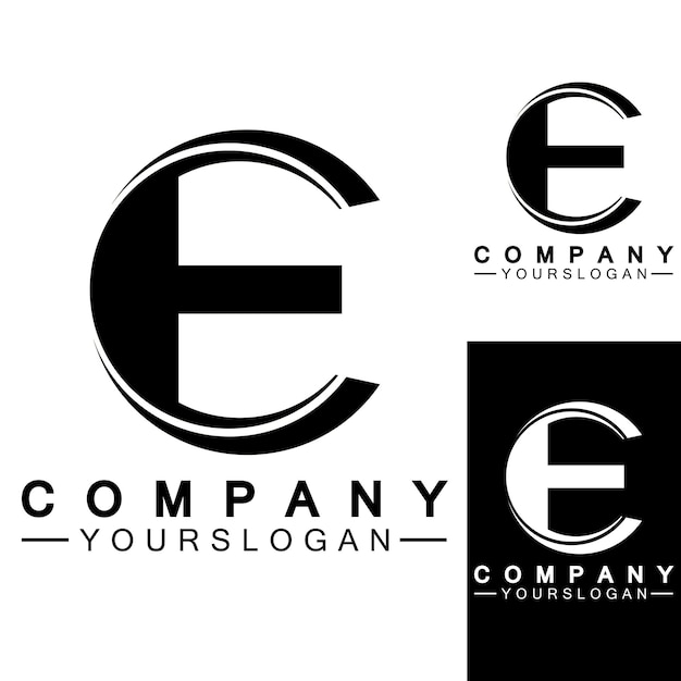 Letter E logo icon design template