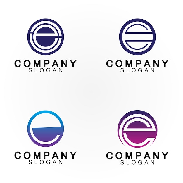 Letter E logo icon design template