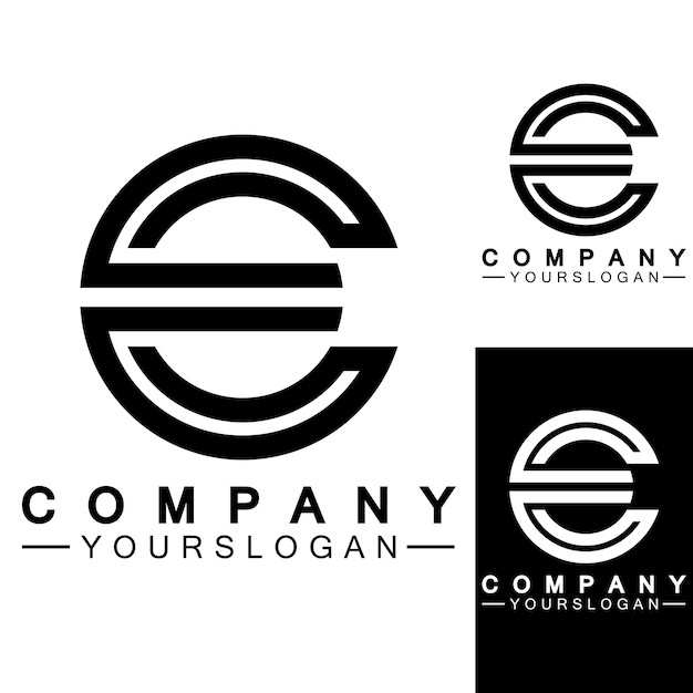 Letter E logo pictogram ontwerpsjabloon