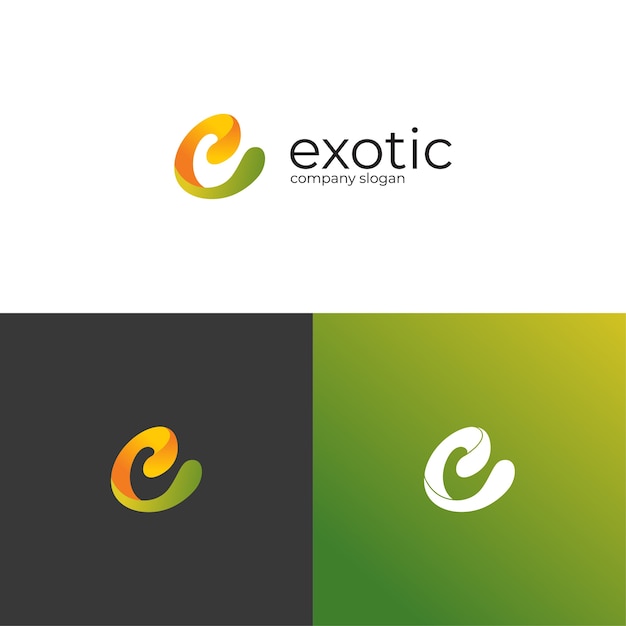 Letter e logo template