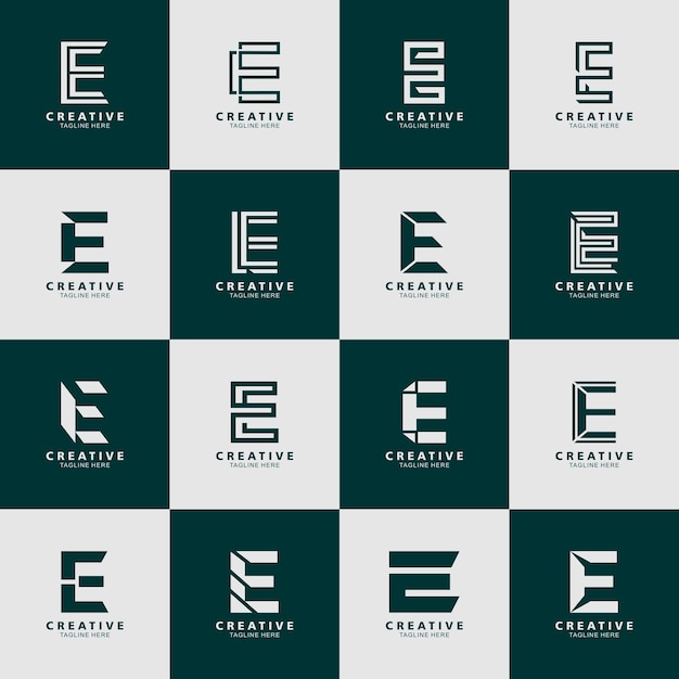 letter e logo vector collectie