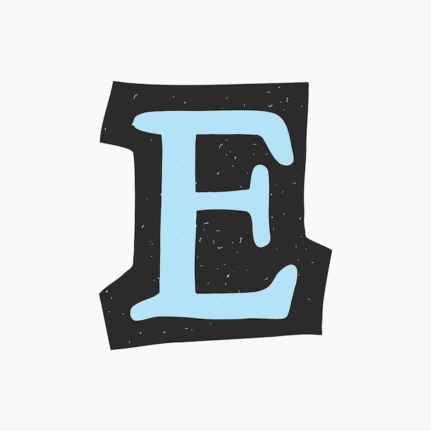 Letter E Magazine CutOut Element