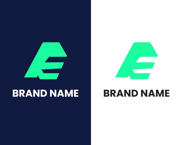 letter e mark modern logo ontwerpsjabloon