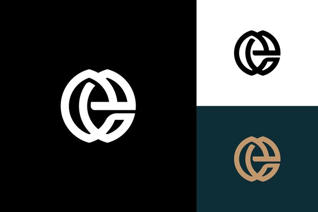 Vector letter e monogram vector logo ontwerp