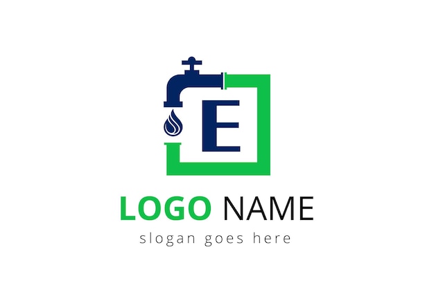 Letter E Plumber Logo Design