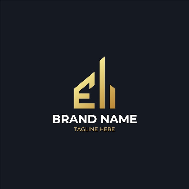 Letter E for real estate remodeling logo construction architecture building logo design template ele