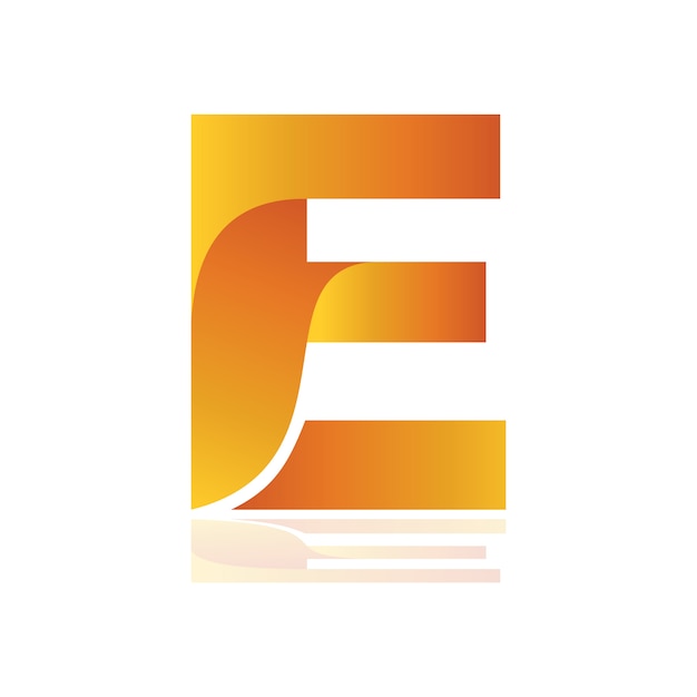 Logo a forma di lettera e, logo alternativo iniziale e