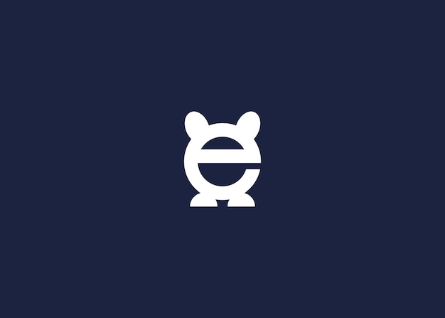 буква e с логотипом куклы дизайн икона векторный дизайн шаблон вдохновение