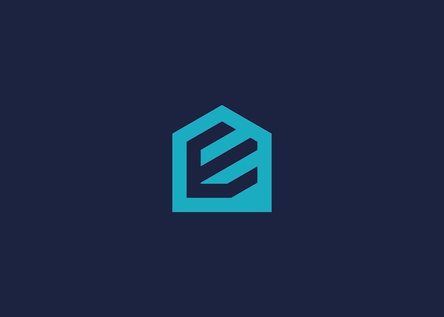 letter e with house logo icon design vector design template inspiration