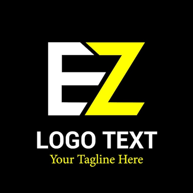 Vector letter e z logo design vector on black background