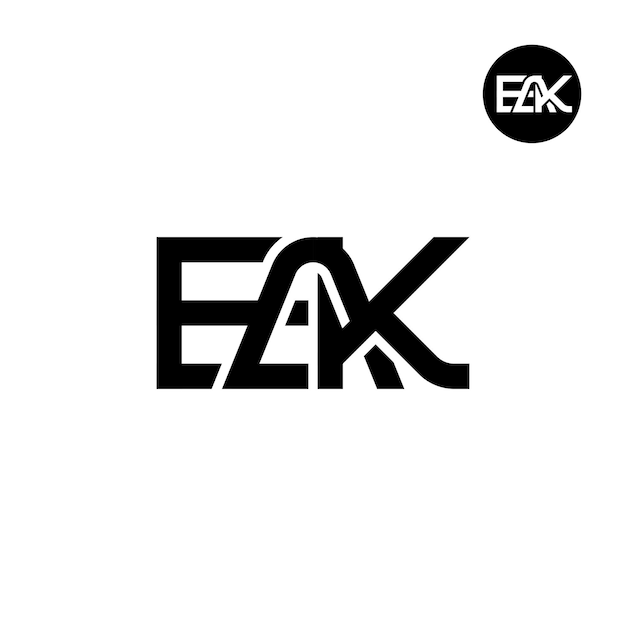 Letter EAK Monogram Logo Design